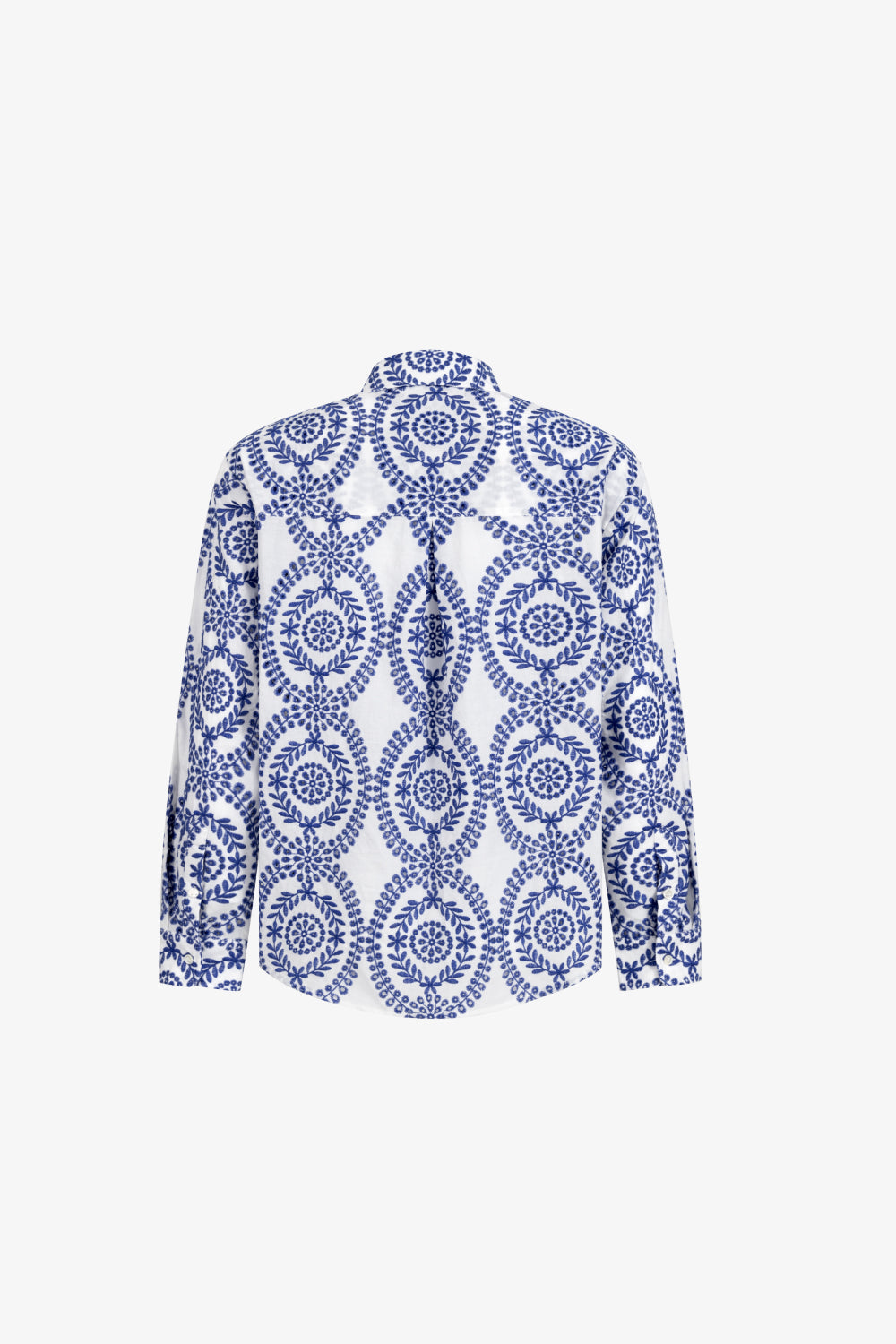 Fine China Embroidery Button Up