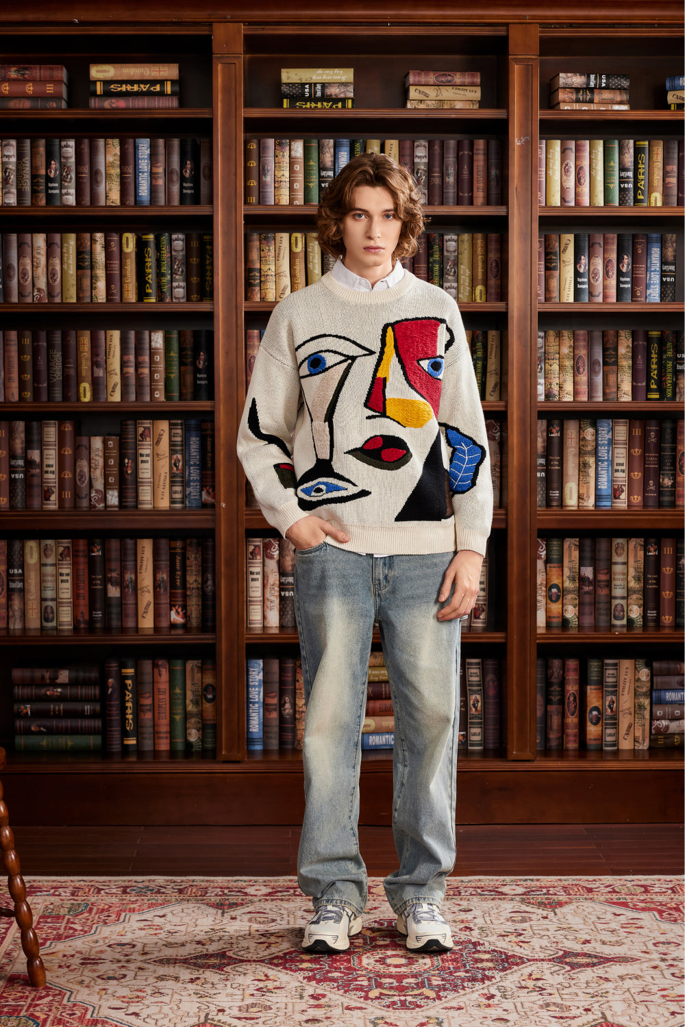 Cubism Portrait Sweater