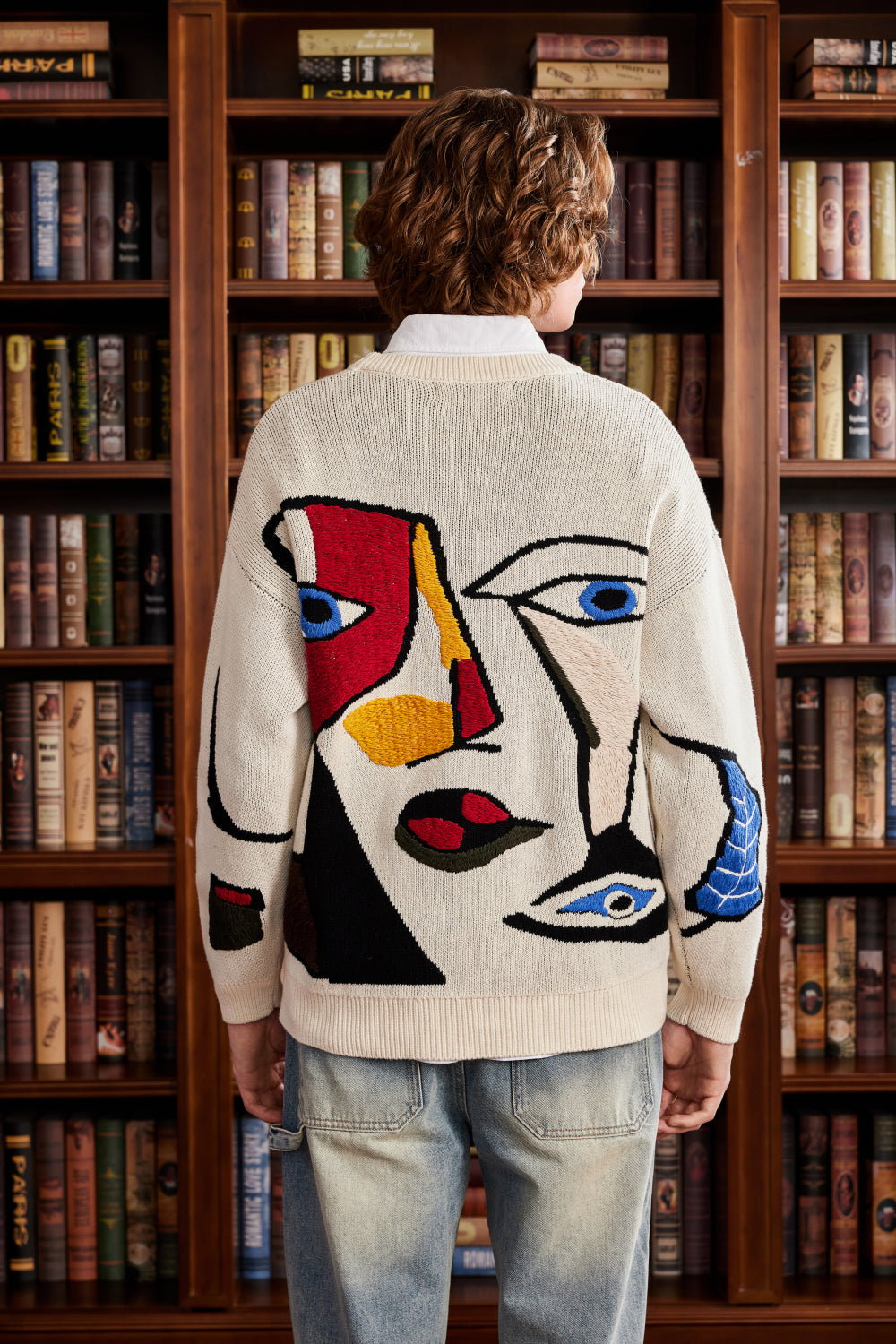 Cubism Portrait Sweater