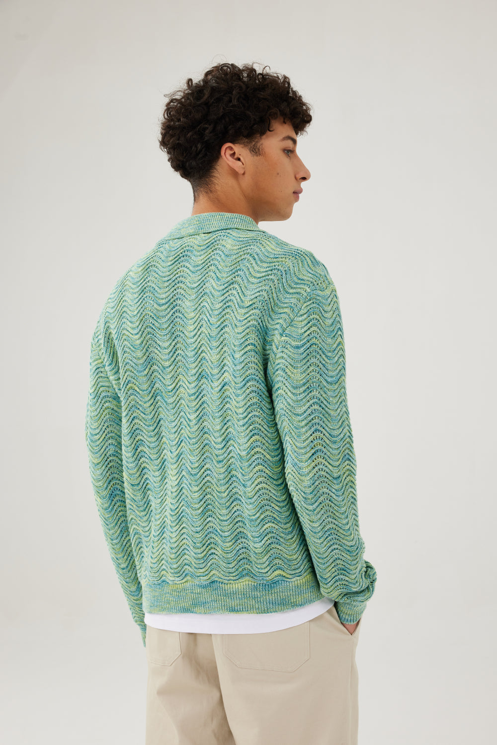 Mélange Shale Stitch Henley