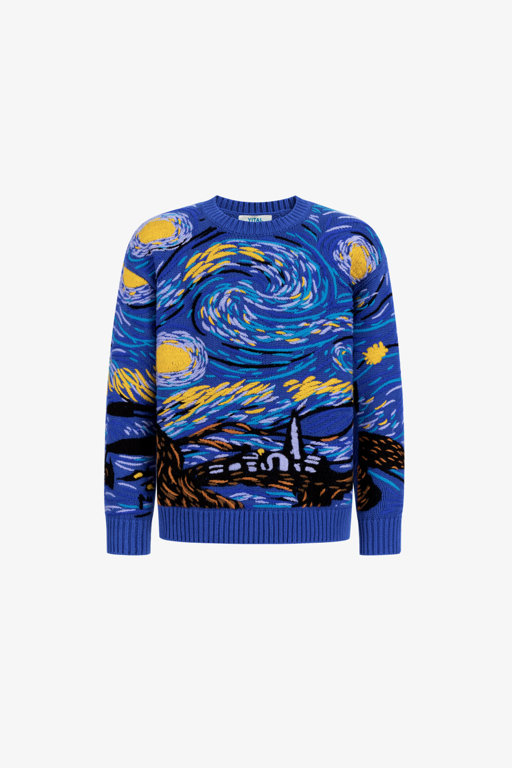 Starry Night Embroidery Sweater