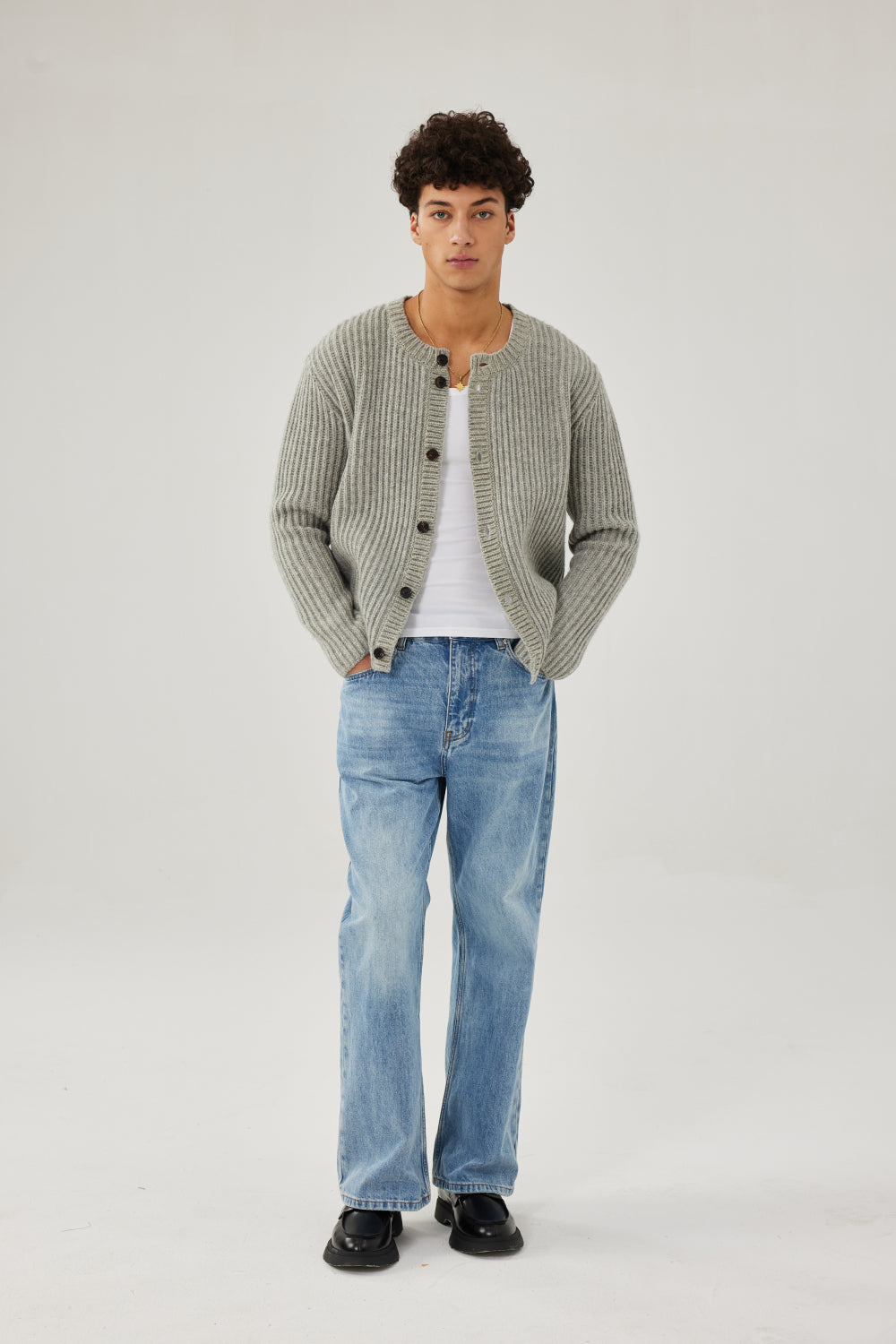 Ribbed Wool Cardigan