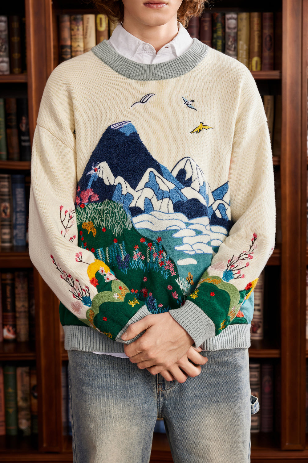 Celestial Embroidery Sweater