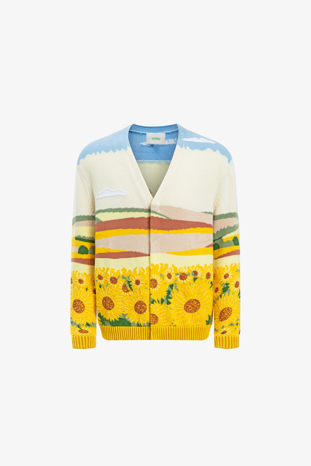 Intarsia Sunflower Cardigan