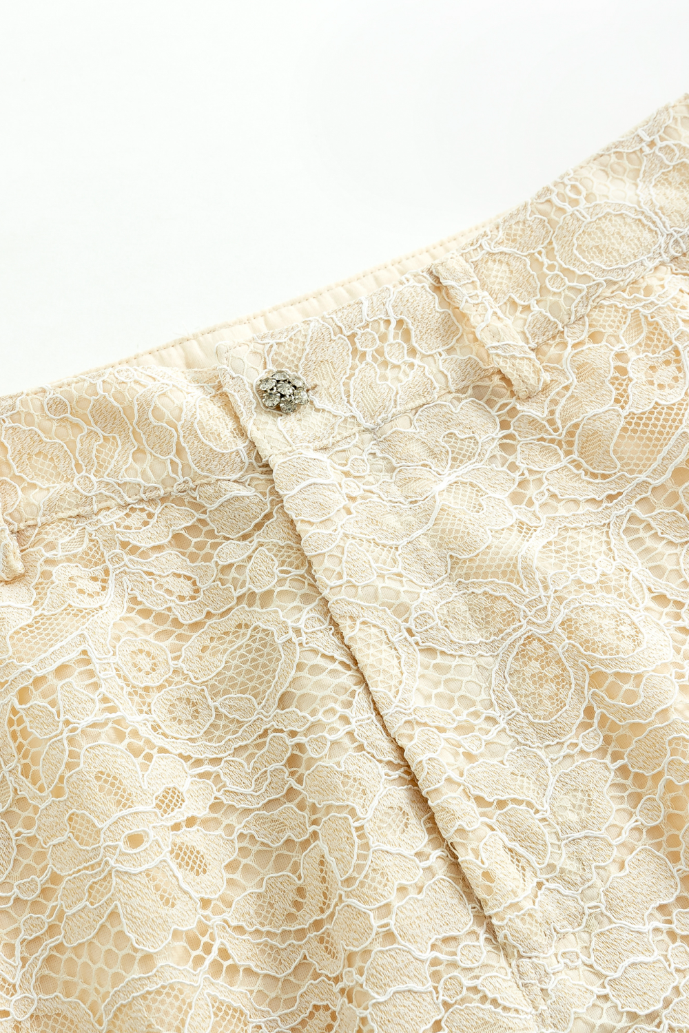 Cream Lace Shorts